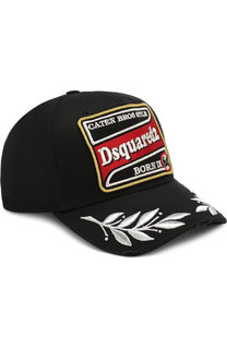 Хлопковая бейсболка с нашивкой Dsquared2