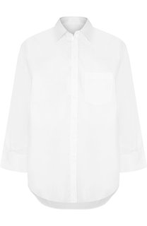 Однотонная хлопковая блуза свободного кроя Mm6