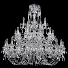 Подвесная люстра 1402/20+10+5/360/3d/Ni Bohemia Ivele Crystal