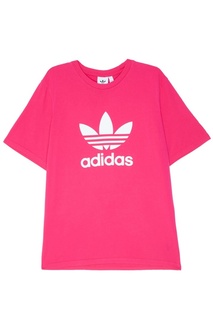 Розовая свободная футболка Adidas