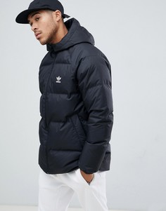 Двусторонняя дутая куртка с капюшоном adidas Originals DH5003 - Черный