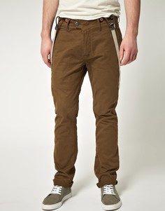 Суженные книзу чиносы на подтяжках G Star Artic Omega - Зеленый