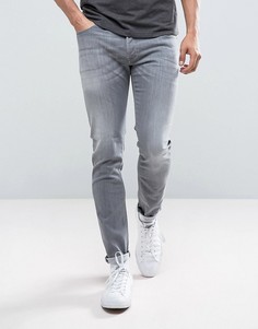 Выбеленные серые джинсы скинни Diesel Sleenker 0683M - Серый