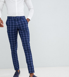 Брюки скинни в клетку ASOS DESIGN Tall Wedding - Синий