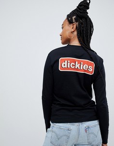 Свободный лонгслив с логотипом на груди и спине Dickies - Черный