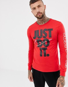 Красный лонгслив Nike JDI 929374-657 - Красный