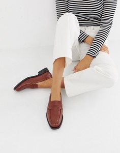 Кожаные премиум-лоферы ASOS DESIGN - Коричневый
