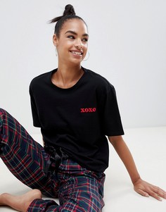 Футболка с вышивкой ASOS DESIGN - Черный