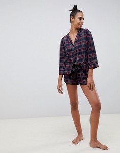 Шорты в клетку ASOS DESIGN mix & match - Темно-синий