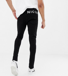 Черные джинсы скинни с логотипом Nicce эксклюзивно для ASOS - Черный