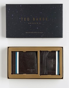Подарочный набор из бумажника и визитницы Ted Baker - Коричневый