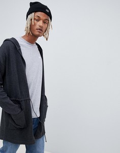 Темно-серая трикотажная парка ASOS DESIGN - Черный
