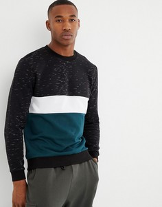 Свитшот колор блок ASOS DESIGN - Темно-синий