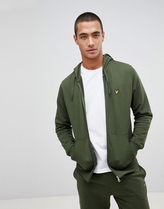 Худи зеленого цвета на молнии с логотипом Lyle & Scott - Зеленый