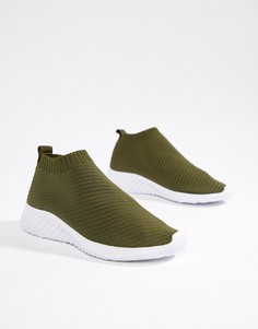Кроссовки с эффектом носка ASOS DESIGN Darlington - Зеленый