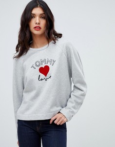 Свитшот с логотипом Tommy Hilfiger Tommy x Love - Серый