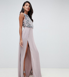 Платье макси с кроп-топом ASOS DESIGN Tall - Серый