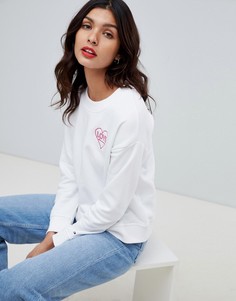 Свитшот с вышитым сердцем Tommy Hilfiger Tommy x Love - Белый