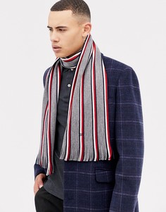 Серый шарф в полоску Tommy Hilfiger Raschel - Серый