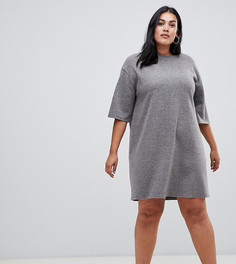 Oversize платье-футболка ASOS DESIGN Curve - Серый