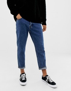 Синие укороченные джинсы суженного книзу кроя Cheap Monday - Синий