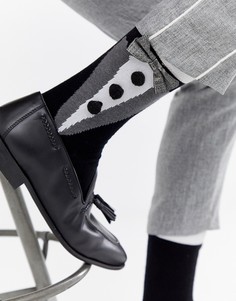 Носки с принтом костюма и галстука-бабочки из пайеток ASOS DESIGN - Черный