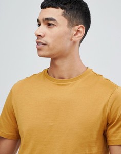 Футболка горчичного цвета с круглым вырезом New Look - Желтый