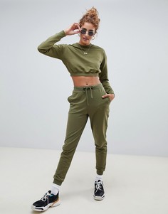 Укороченный свитшот и джоггеры на завязке ASOS DESIGN - Зеленый