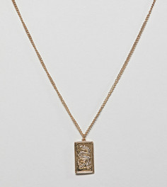 Золотистое ожерелье с подвеской-драконом ASOS DESIGN Curve - Золотой