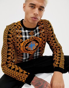 Джемпер с рисунком в стиле барокко ASOS DESIGN - Черный