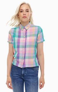 Укороченная хлопковая рубашка в клетку Wrangler