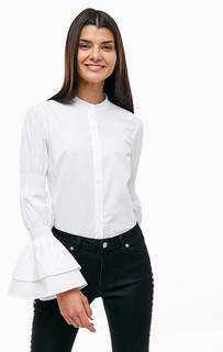 Белая рубашка с расклешенными рукавами Michael Michael Kors