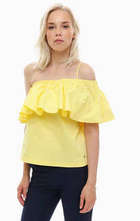 Желтая блуза на одно плечо Tommy Hilfiger