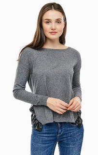 Серый джемпер с нашивками Liu Jo