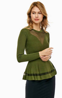Джемпер цвета хаки с длинными рукавами Guess