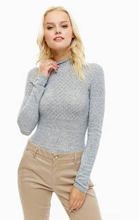 Серый джемпер с длинными рукавами United Colors of Benetton