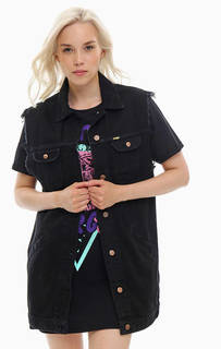 Удлиненный джинсовый жилет черного цвета Wrangler