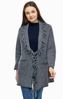 Длинный серый кардиган без застежки Liu Jo