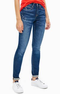 Джинсы скинни с потертостями Calvin Klein Jeans