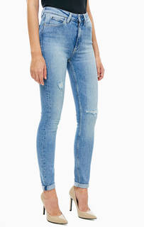 Рваные джинсы с высокой посадкой Calvin Klein Jeans