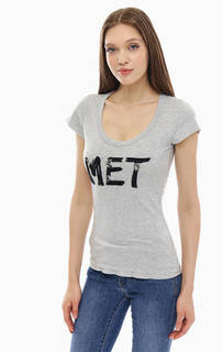 Серая футболка с короткими рукавами MET