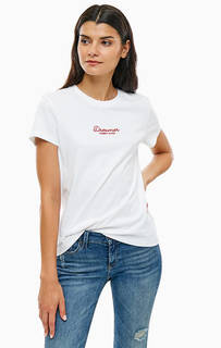 Хлопковая футболка с вышивкой Tommy Jeans