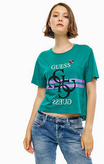 Футболка оверсайз с декоративной отделкой Guess