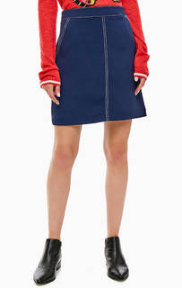 Короткая синяя юбка с карманами Pepe Jeans