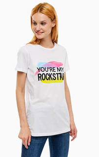 Футболка из хлопка с разноцветным принтом Trussardi Jeans