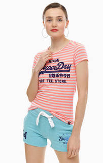Футболка в полоску с принтом Superdry