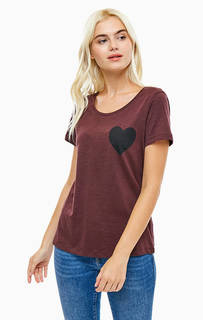 Хлопковая футболка с короткими рукавами Ichi