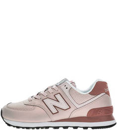 Кроссовки розового цвета на шнуровке 574 New Balance