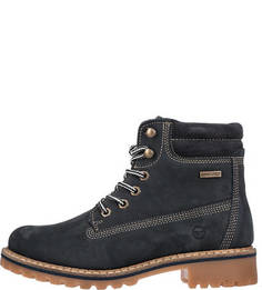 Синие ботинки из нубука Tamaris