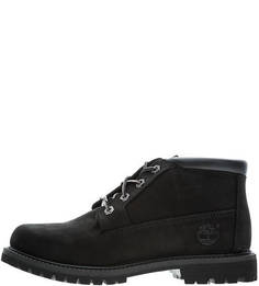 Черные демисезонные ботинки из нубука Timberland